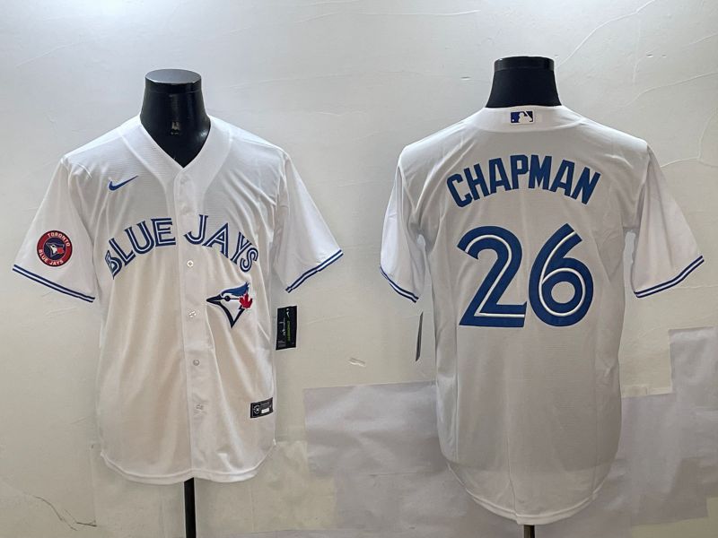 Men Toronto Blue Jays #26 Chapman White Game 2025 Nike MLB Jersey style 4